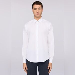 NWOT Regular Cut Button-Up Shirt Trussardi Jeans Logo Designer Men - Size L